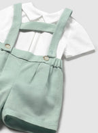 Mayoral Conjunto Pantalón corto con tirantes y Camisa
