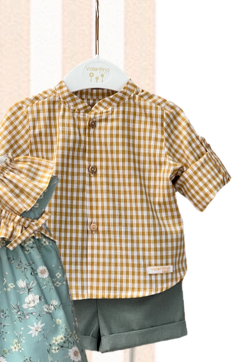 Conjunto infantil vichy Lara | Valentina Bebés – BedaPeques