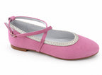 Guxs Zapato Niña piel ante rosa chicle 6619