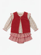 Valentina Bebés colección Ruby Conjunto 3 piezas con chaleco